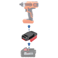Load image into Gallery viewer, Milwaukee 18V to Black and Decker 20V Battery Adapter