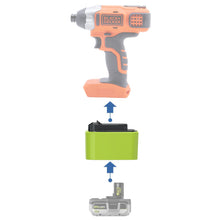 Load image into Gallery viewer, Ryobi 18V to Black and Decker 20V Battery Adapter