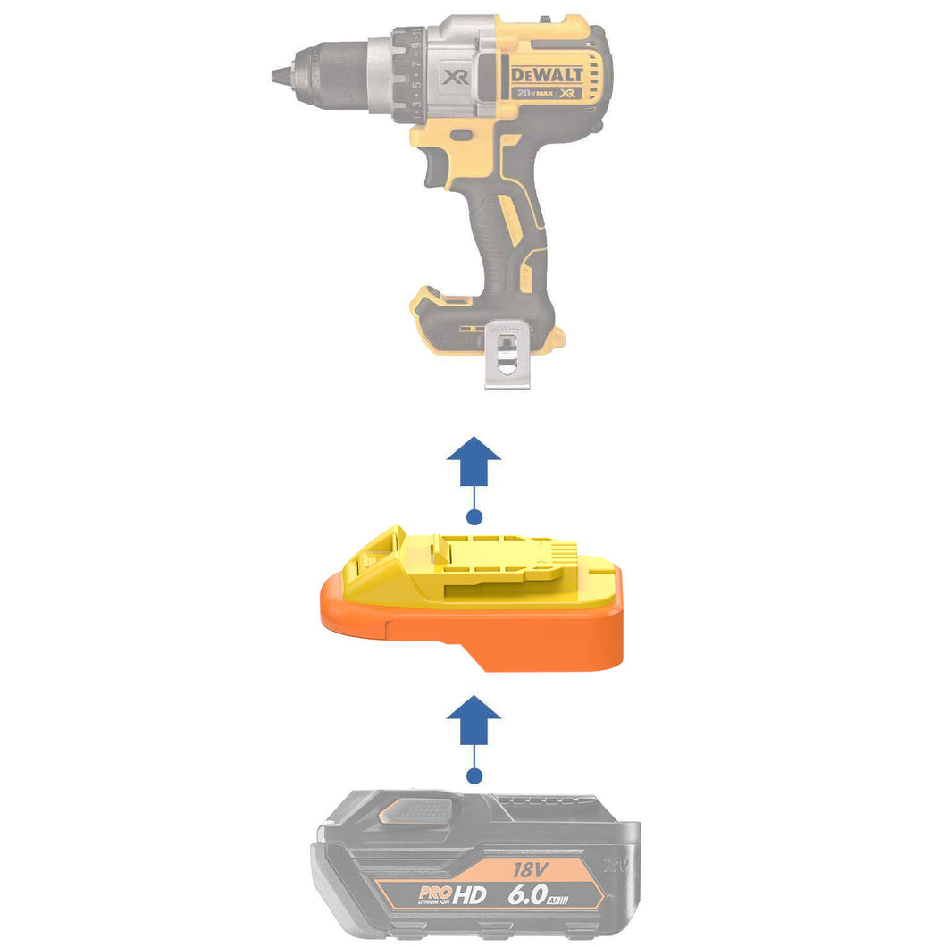 AEG 18V to DeWalt 20V Battery Adapter (ABS)