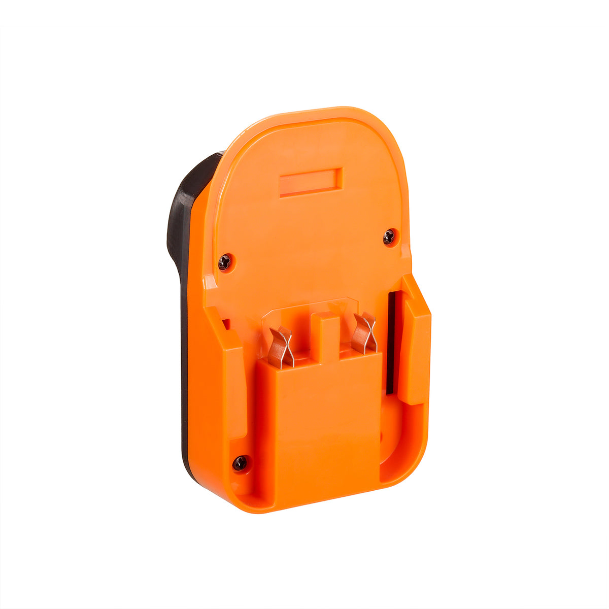 AEG 18V to Masterforce 20V battery adapter - battery-side connection, twin copper spring contacts and guide rails