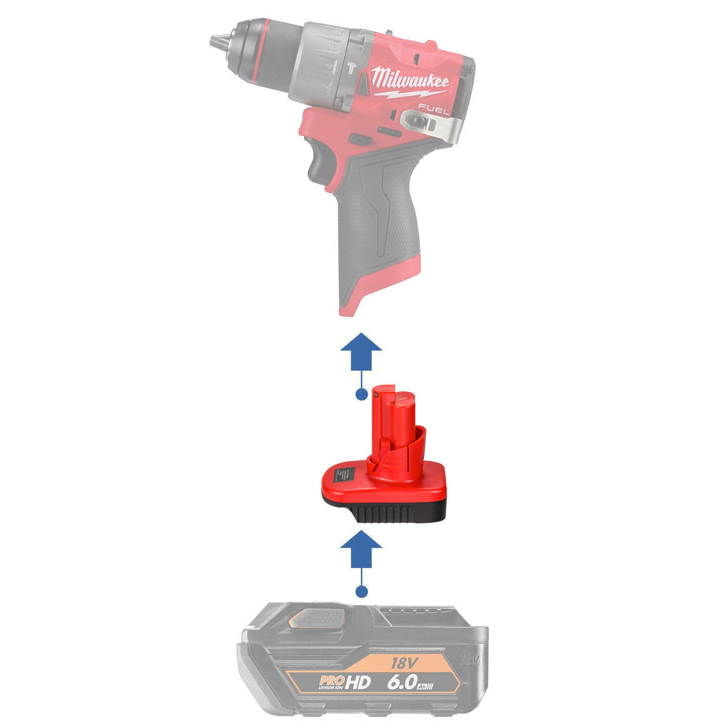 AEG 18V to Milwaukee 12V Battery Adapter