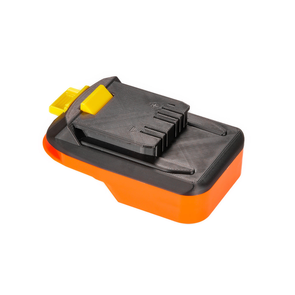AEG 18V to WEN 20V battery adapter - WEN tool-side connection, five terminal slots, molded plus and minus marks