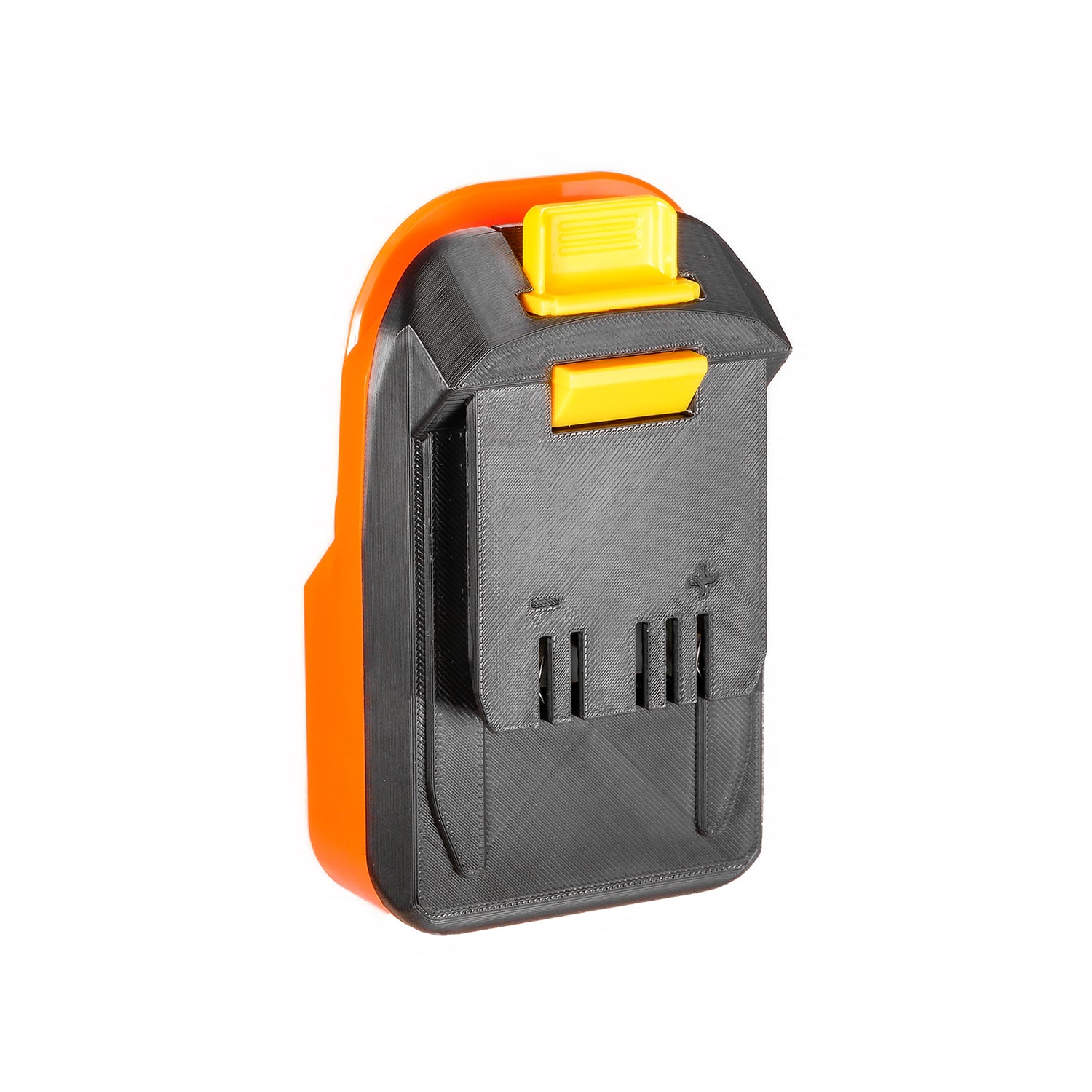 AEG 18V to WEN 20V battery adapter - WEN tool-side connection, five terminal slots, molded plus and minus marks