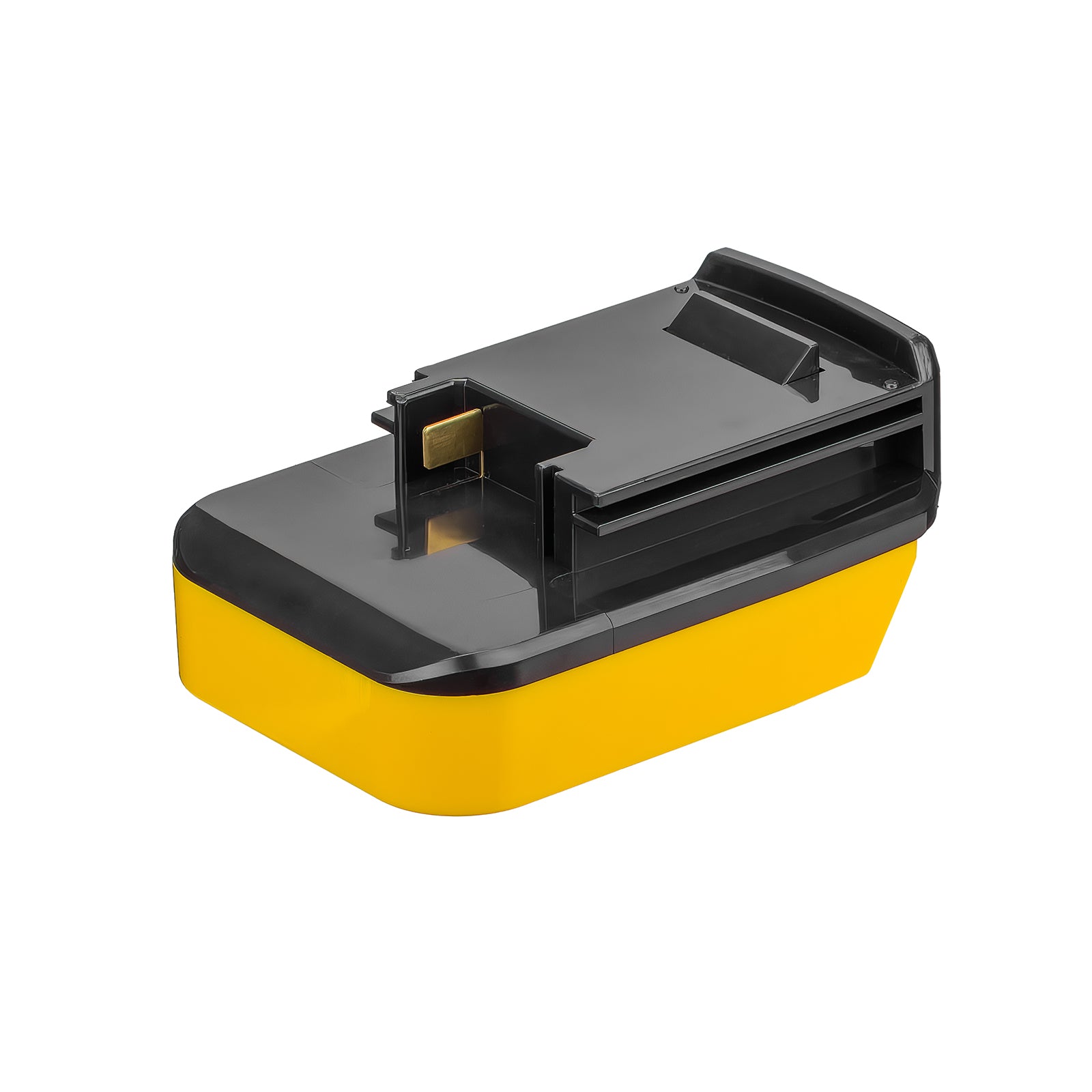 Bauer 20V to Porter Cable 18V Ni-Cd battery adapter - tool-side connection, channel with a copper terminal blade