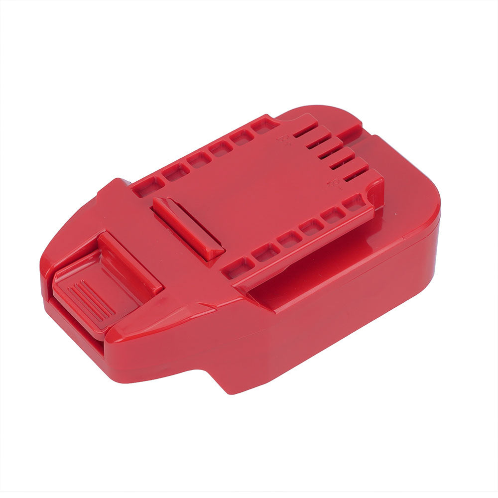 Black and Decker 20V to Bauer 20V battery adapter - Bauer tool-side connection, ribbed release button and rail slots