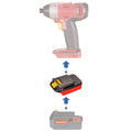 Black and Decker 20V to Chicago Electric 18V battery adapter - compatibility diagram with impact driver