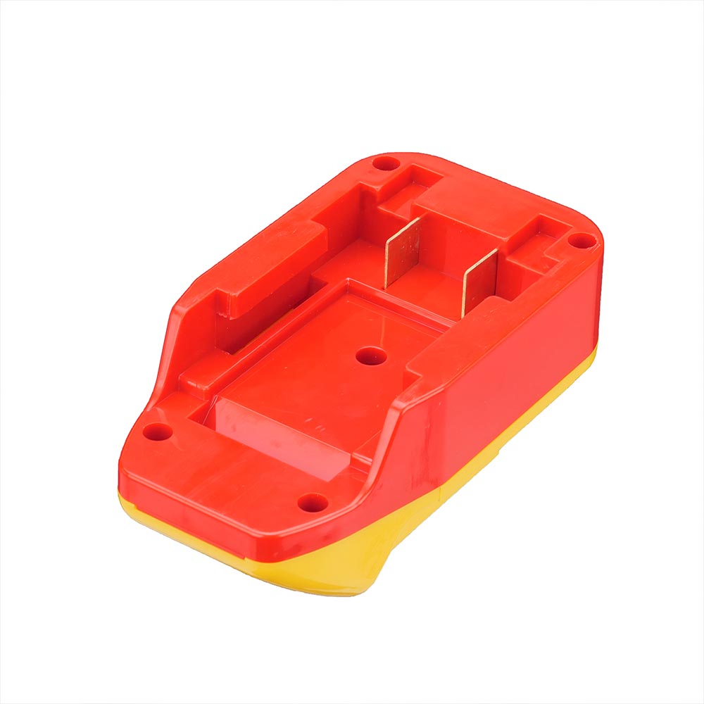 Black and Decker 20V to DeWalt 20V MAX battery adapter - battery-side connection with twin copper blades