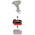 Black and Decker 20V to Masterforce 20V battery adapter - compatibility diagram showing battery, adapter and impact driver