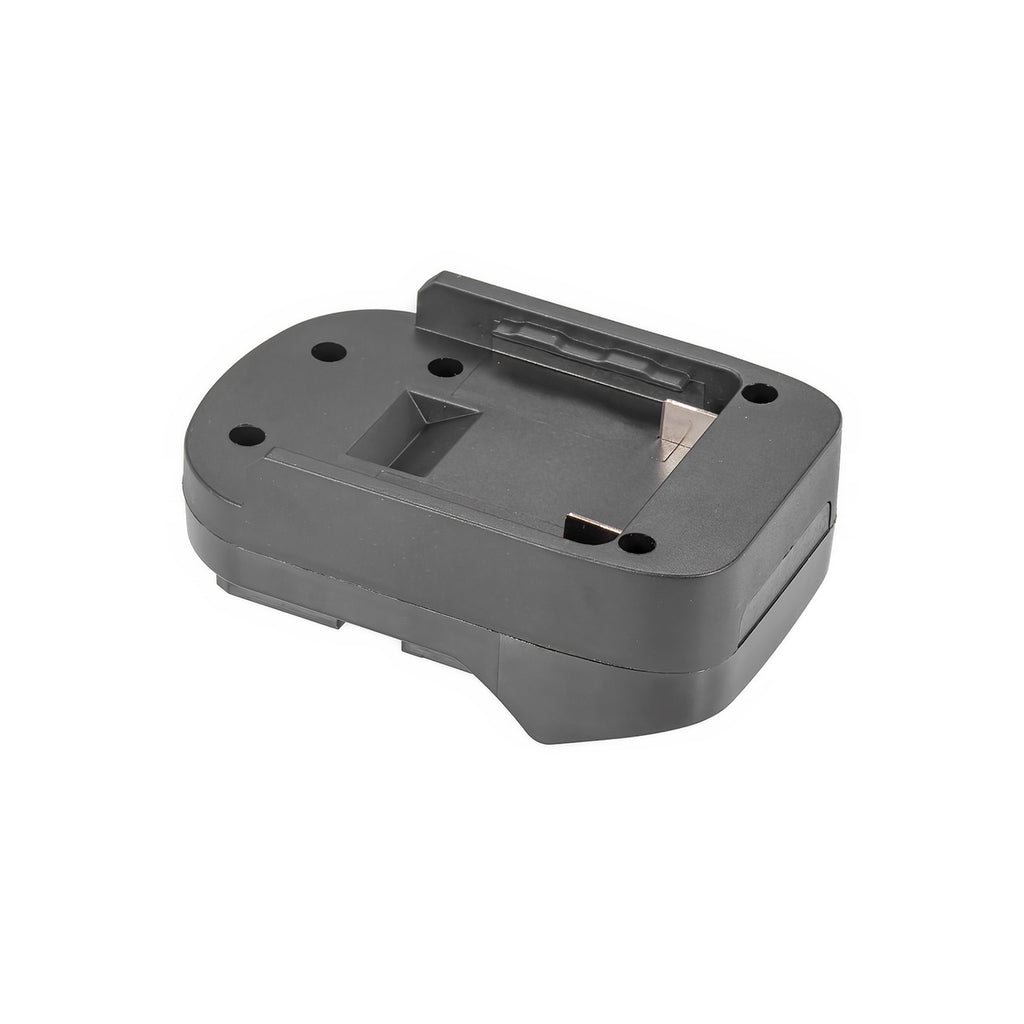 Bosch 18V GBA (Blue) to Metabo CAS 18V battery adapter - battery-side connection, twin copper contacts, guide rails