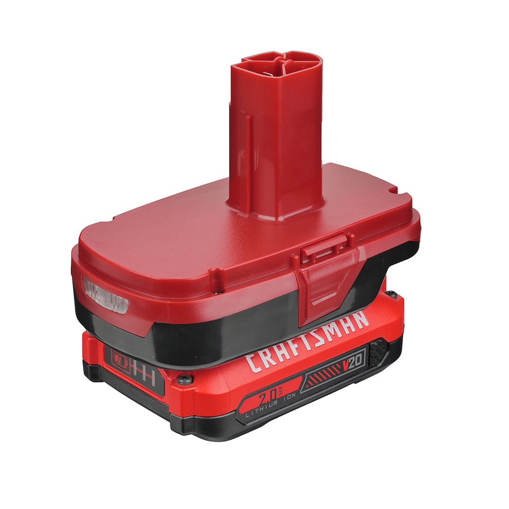 Craftsman 20V to Craftsman 19.2V C3 Ni-Cd battery adapter - fitted to the Craftsman 20V battery, tool-side post upward
