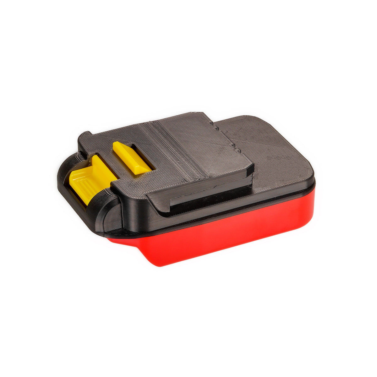 Craftsman 20V to Chicago Electric 18V battery adapter - Chicago Electric tool-side connection over the red body