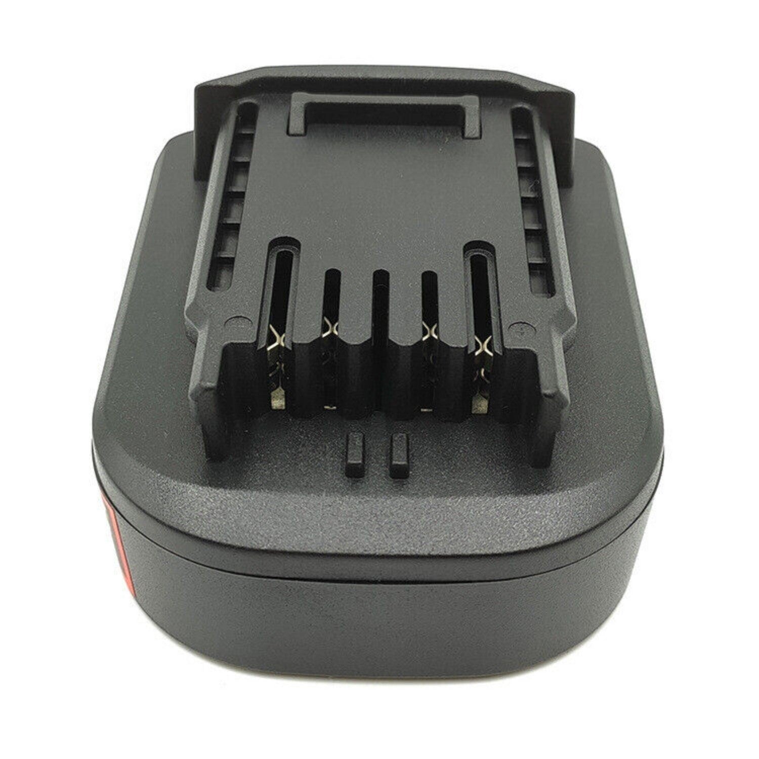 DeWalt 20V MAX to CAT 18V battery adapter - top view of the CAT tool-side connection
