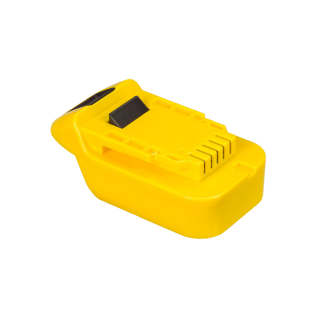 DeWalt 20V MAX to Hercules 20V battery adapter - Hercules tool-side connection and latch rail, seen from above