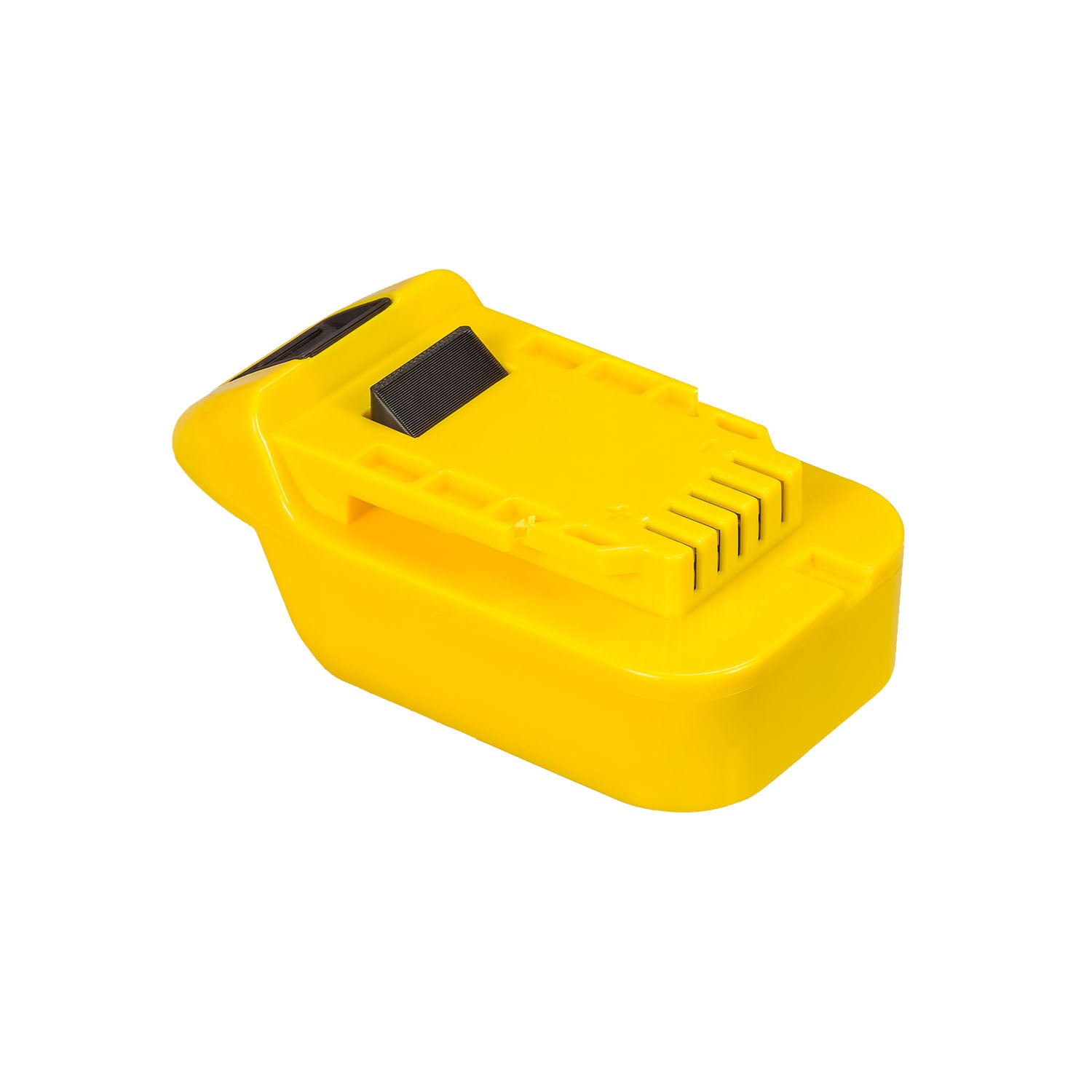 DeWalt 20V MAX to Hercules 20V battery adapter - Hercules tool-side connection and latch rail, seen from above