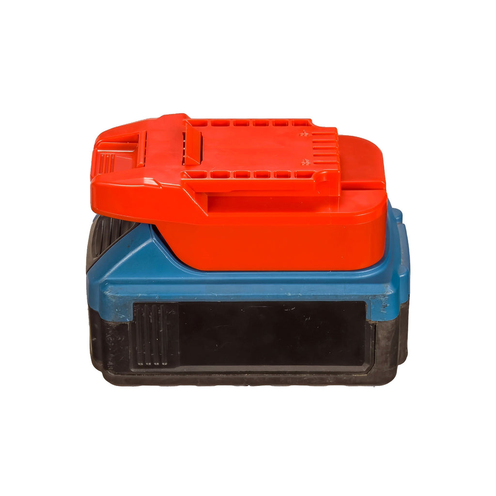 Hercules 20V to Bauer 20V battery adapter - fitted to the Hercules 20V battery, Bauer tool-side connection uppermost