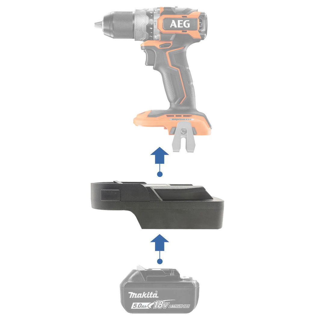 Battery Adapter: Use AEG Or RIDGID 18V Batteries In Makita 18V LXT Power Tools