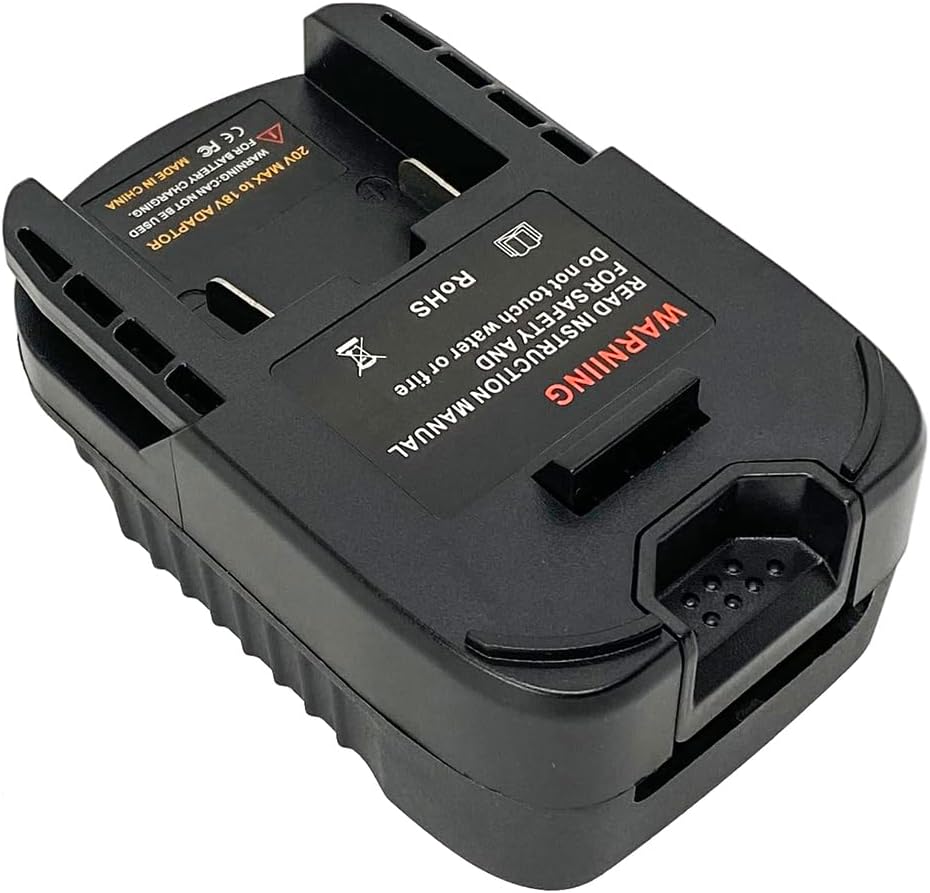 Makita 18V LXT to RIDGID 18V battery adapter - tool-side channel and vents, angled