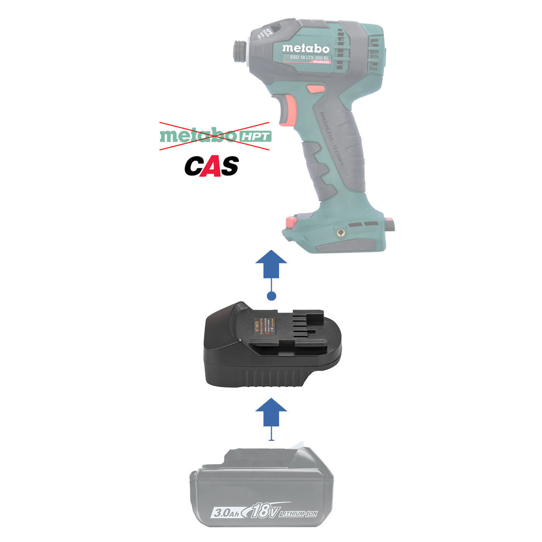 Makita 18V to Metabo 18V CAS Battery Adapter