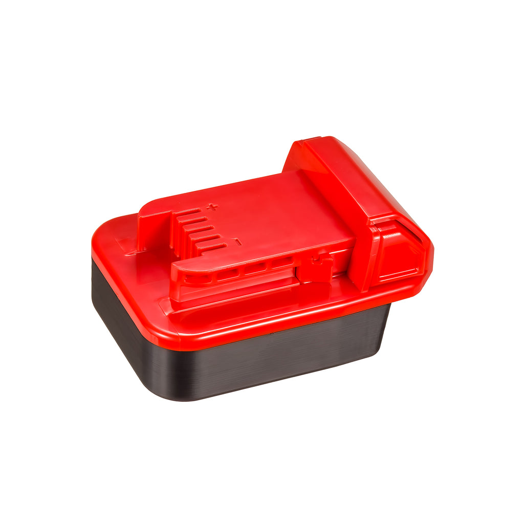 Mastercraft 20V (PWRPOD / Blue) to Milwaukee M18 battery adapter - Milwaukee tool-side connection on the red top