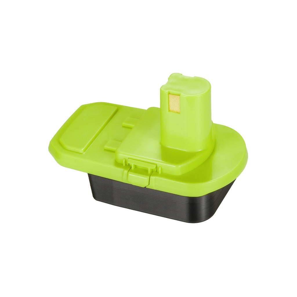 Mastercraft 20V (PWRPOD / Blue) to Ryobi 18V ONE+ battery adapter - Ryobi tool-side post with its copper contact strip