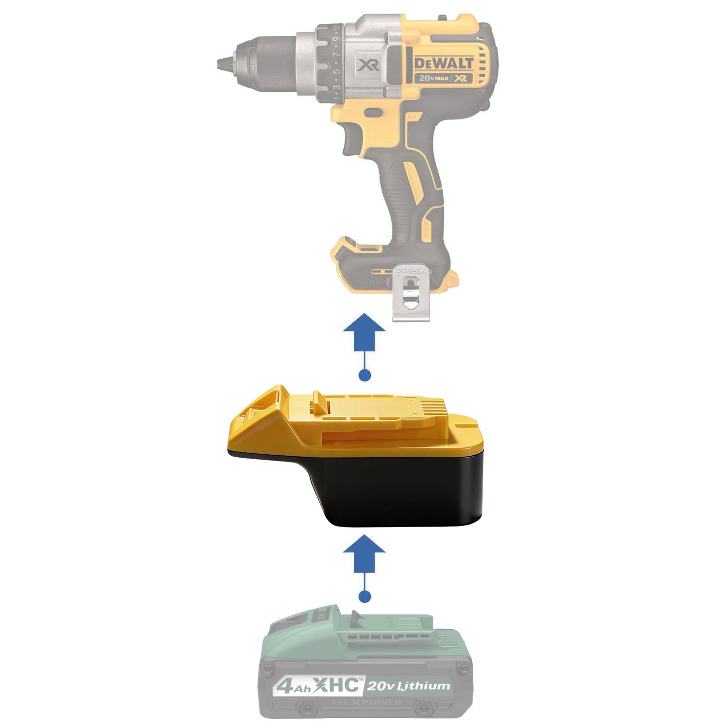 Masterforce to DeWalt Battery Adapter – Power Tools Adapters | United ...