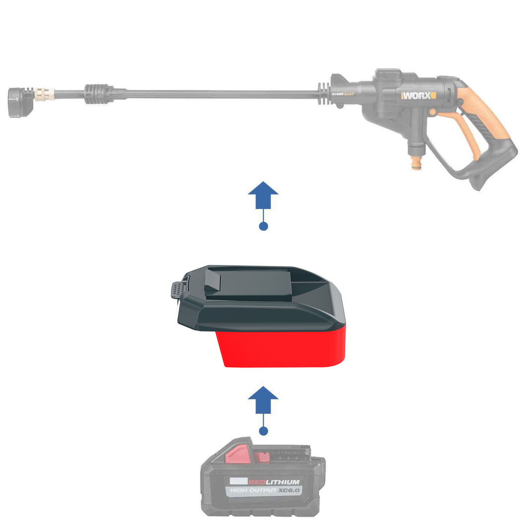 Milwaukee 18V to WORX 20V PowerShare (Orange) Battery Adapter