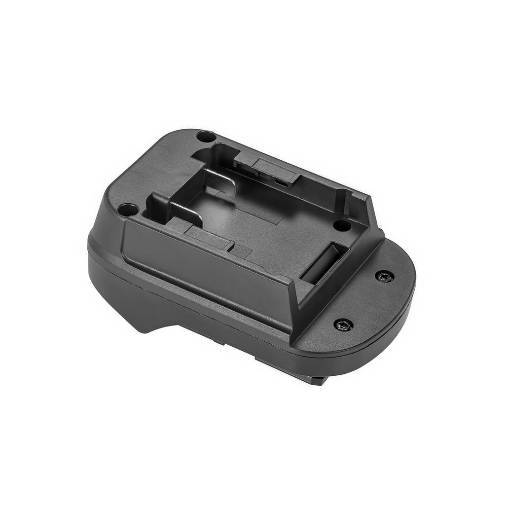 Milwaukee M18 to Metabo CAS 18V battery adapter - battery-side connection, pocket with guide rails and latch slot