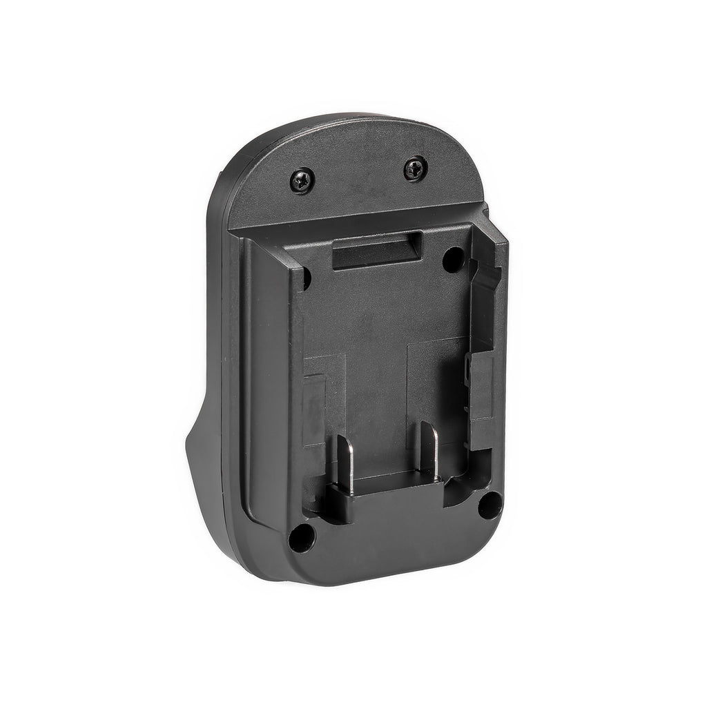 Milwaukee M18 to Metabo CAS 18V battery adapter - battery-side connection, two upright contacts and latch slot