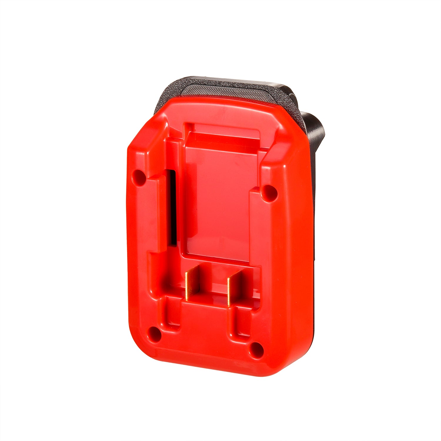 Porter Cable 20V to Chicago Electric 18V battery adapter - battery-side connection with twin copper terminal blades
