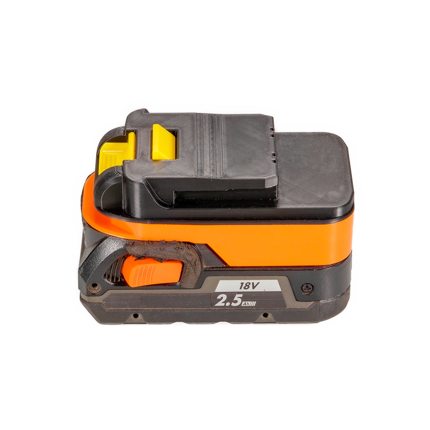 RIDGID 18V to Chicago Electric 18V battery adapter - Chicago Electric tool-side connection upward