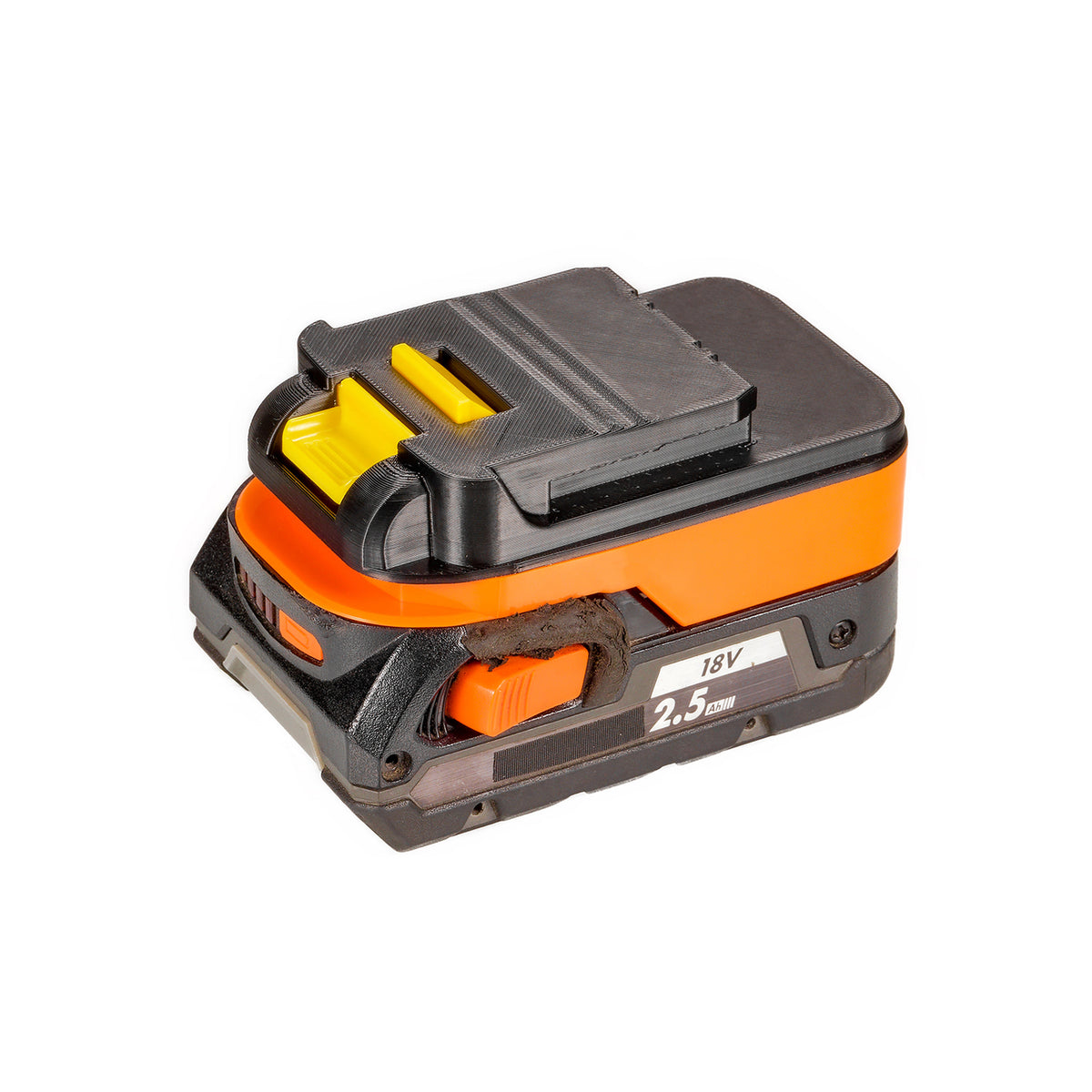 RIDGID 18V to Chicago Electric 18V battery adapter - Chicago Electric tool-side connection upward