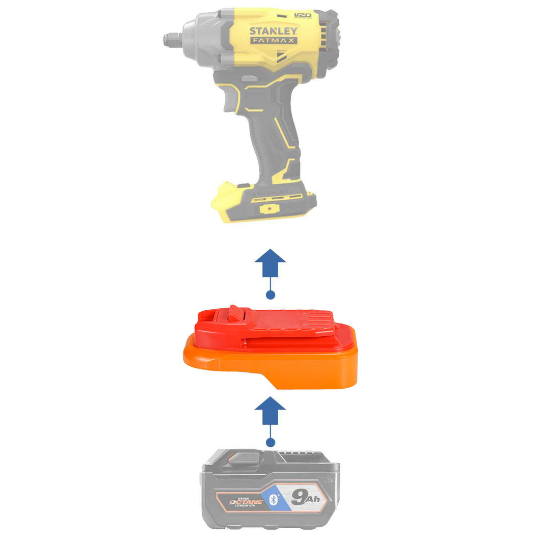 RIDGID 18V to Stanley V20 Battery Adapter