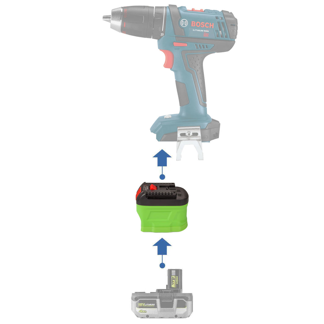 Ryobi 18V to Bosch (Blue) 18V Battery Adapter