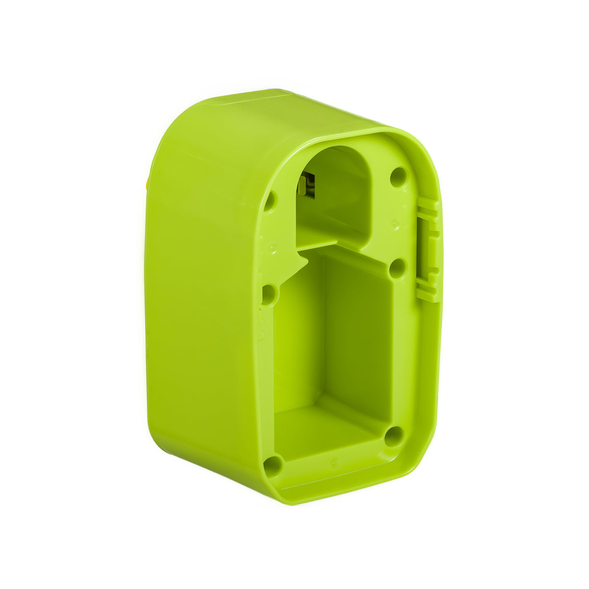 Ryobi 18V ONE+ to Hercules 20V battery adapter - battery-side connection, open receptacle, copper contact and screw holes