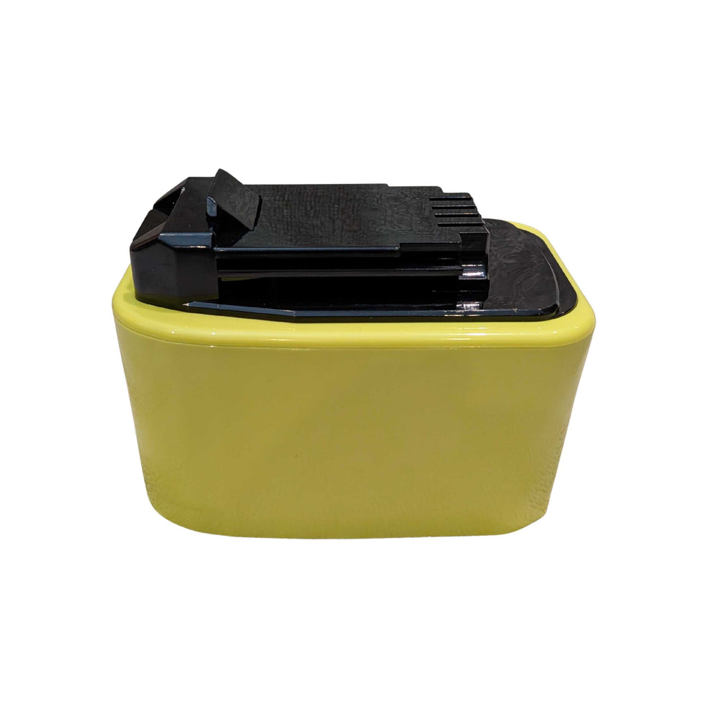 Ryobi 18V ONE+ to Porter Cable 20V battery adapter - side view showing the tool-side connection and stepped terminal comb