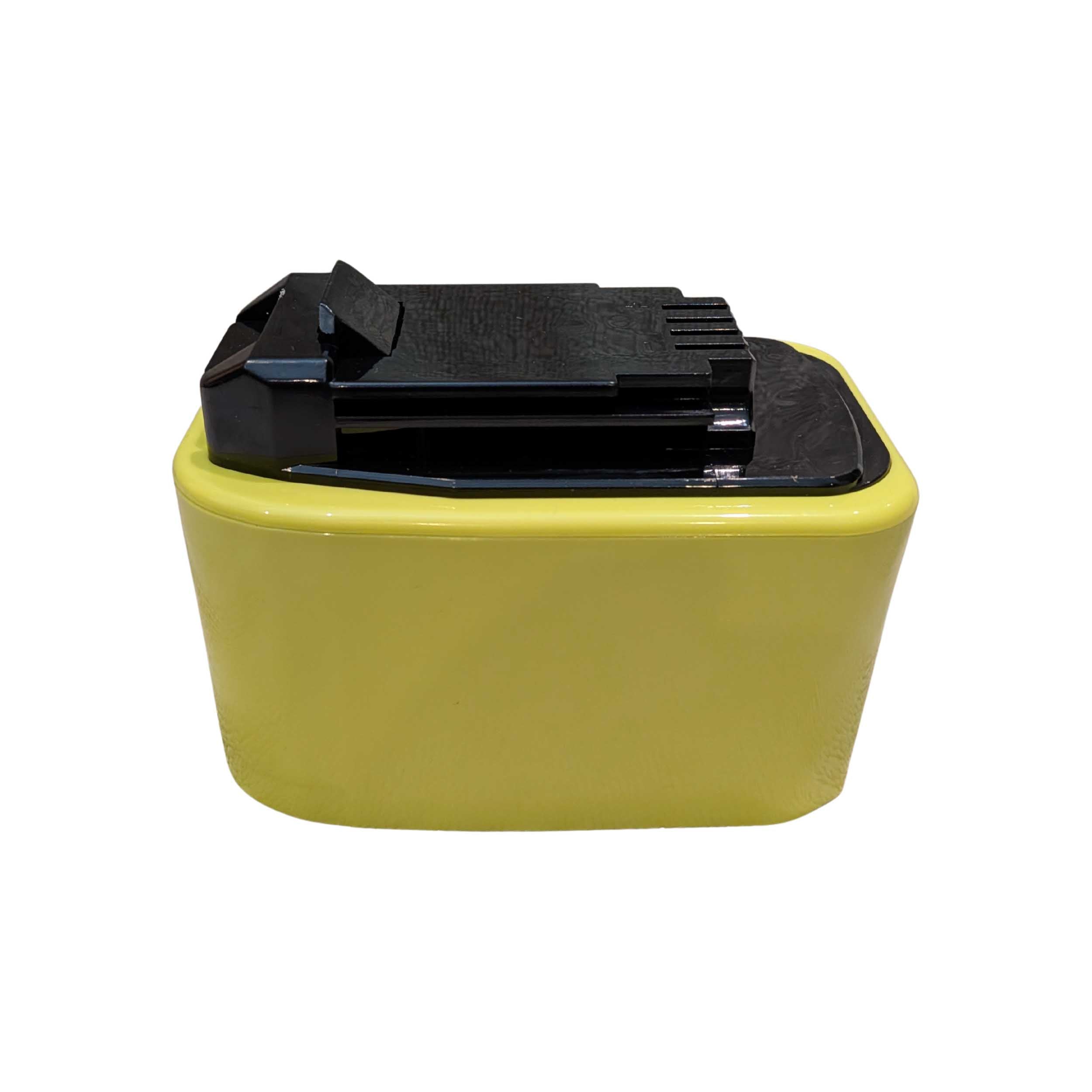 Ryobi 18V ONE+ to Porter Cable 20V battery adapter - side view showing the tool-side connection and stepped terminal comb