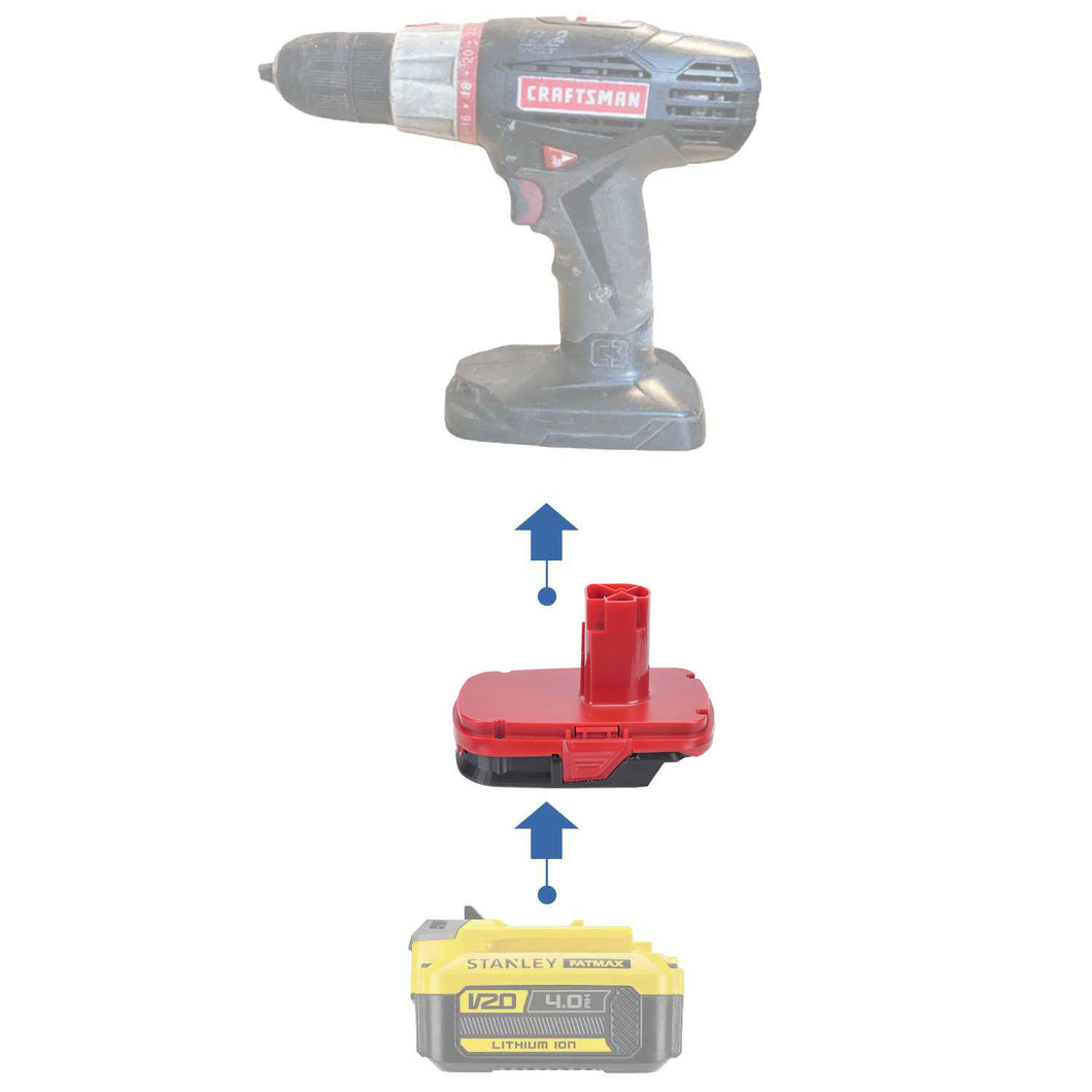 Stanley V20 to Craftsman 19.2V Battery Adapter