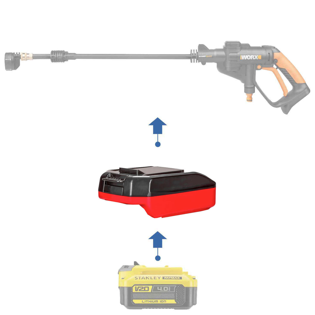Stanley V20 to WORX 20V PowerShare (Orange) Battery Adapter