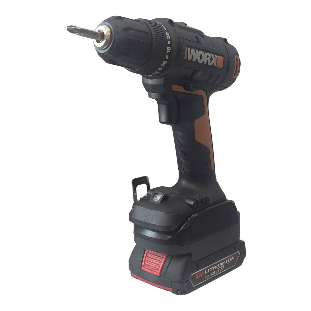 Bosch (Blue) 18V to WORX 20V (Orange) PowerShare Battery Adapter