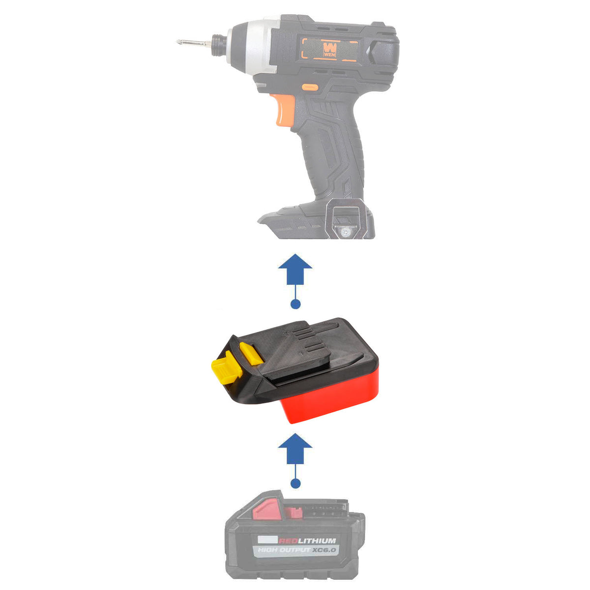 Milwaukee 18V to WEN 20V Battery Adapter