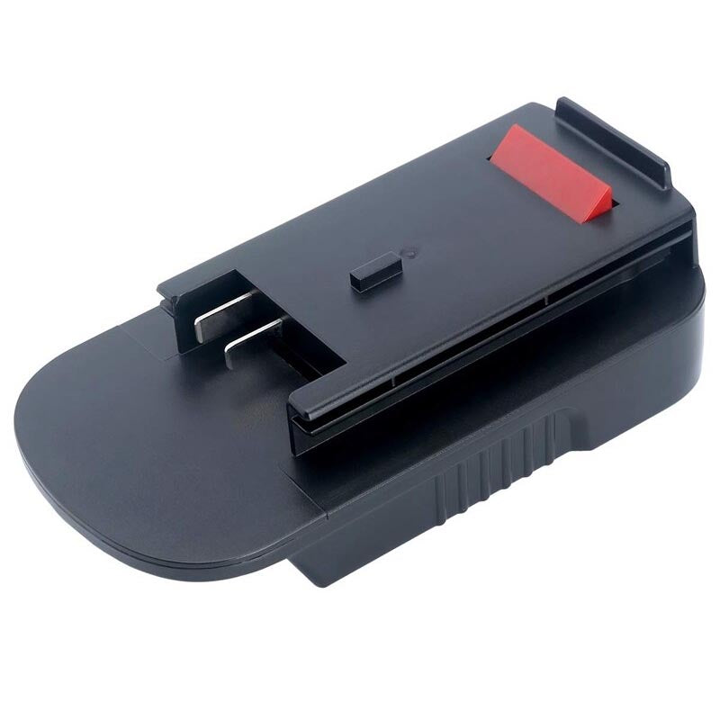 Black and Decker 20V to Black and Decker 18V Ni-Cd battery adapter - tool-side connection with twin copper blades